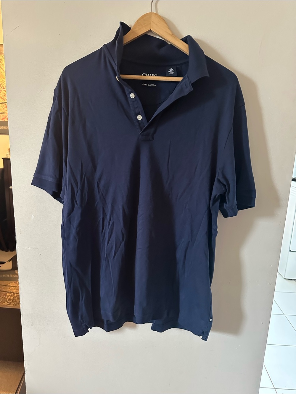 Chaps Classic Navy Polo Shirt - Men's Casual Short Sleeve